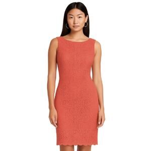 Adrianna Papell lace sheath dress in Coral NWT Size 6